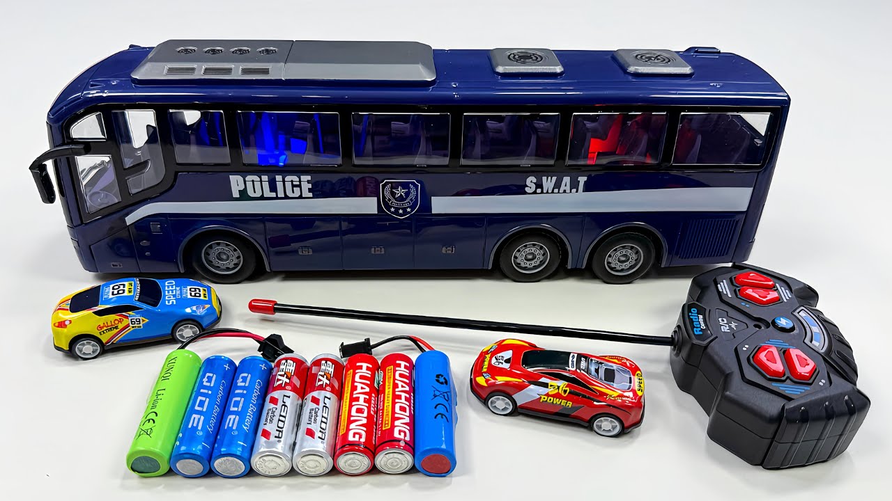 Unboxing Ev 3D Mechanical dinosaur,remote control RC city bus,RC Off-road monster truck,Police car