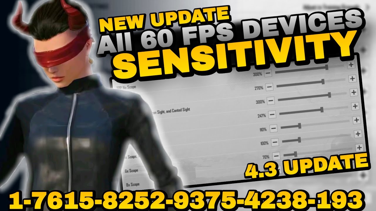 NEW 4.3 UPDATE SENSITIVITY CODE 🔥 All Devices 60 FPS NO RECOIL + INSANE HEADSHOTS| BGMI/PUBG Mobile🔥