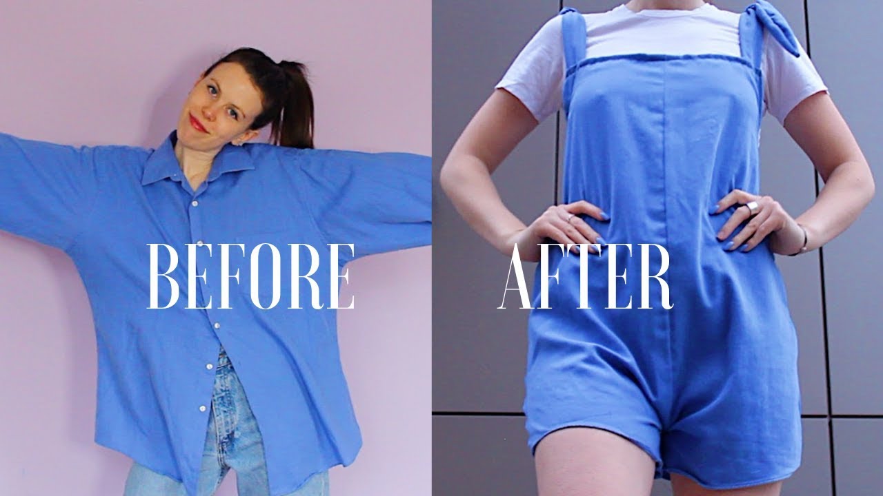 DIY | Upcycle Men's Button Up Shirts -- Ep. 3: Summer Romper/Jumper