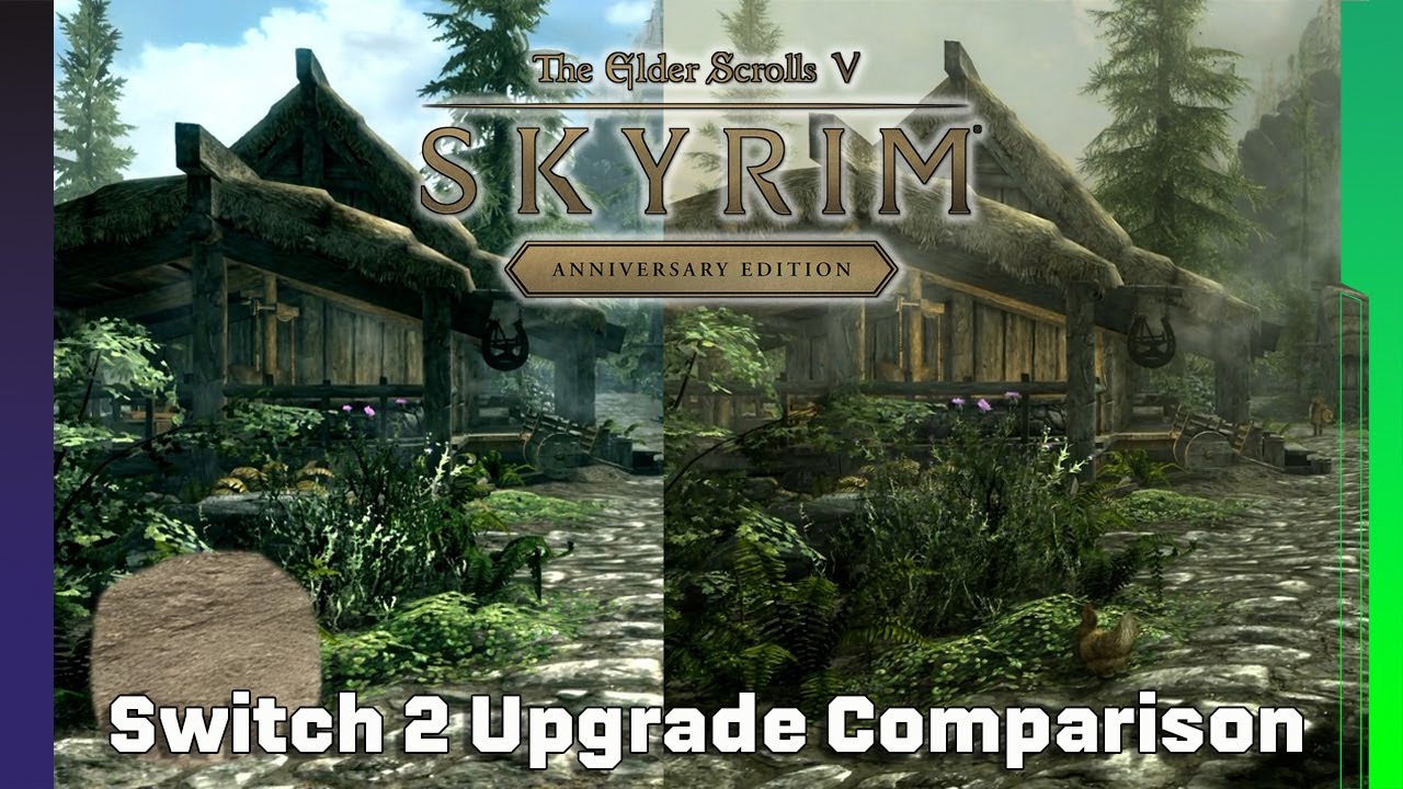Сравнение графики Skyrim Switch 2 Edition