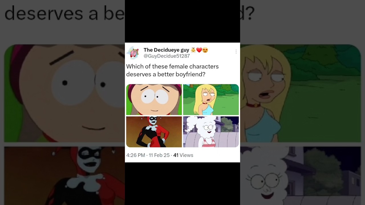 Which Female Deserves a Better Boyfriend #cartoons #fandom #shorts