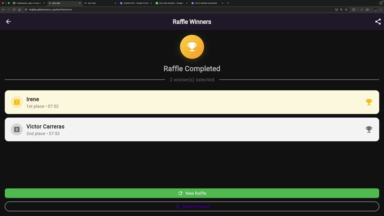 How I Organize a Raffle with Quiz App – From Registration to Winner Selection