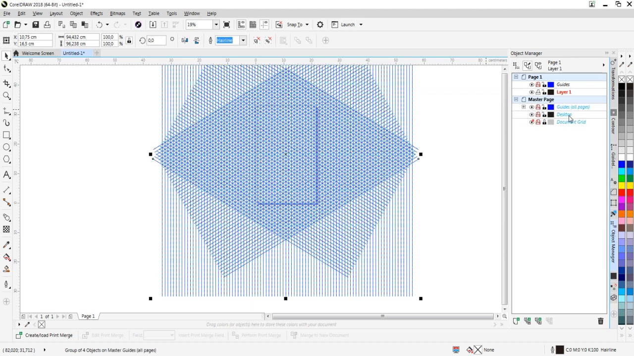 COREL DRAW TUTORIAL MAKE A ISOMETRIC GRID