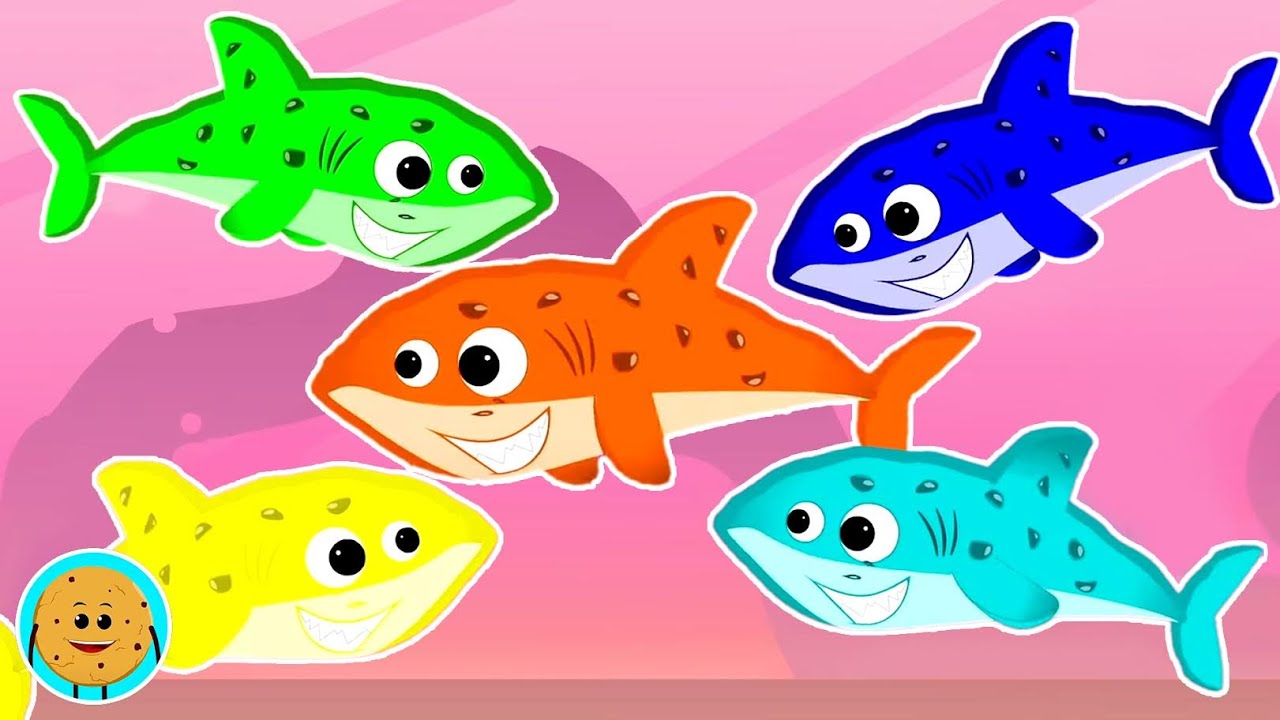 Five Little Sharks Went Swimming One Day | Learning Song and Nursery Rhymes for Kids