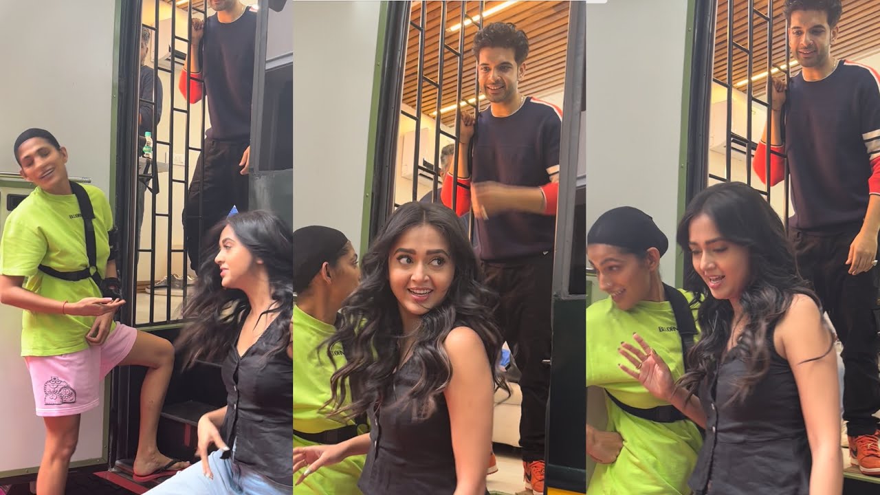 Tejasswi Prakash Karan Kubra Sait Karan Kundra Reunion At Ellora Studio Mumbai Today