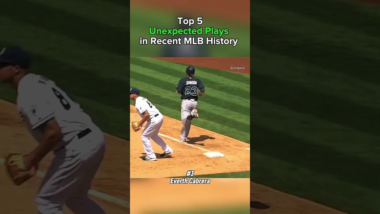 Top 5 Unexpected Plays in Recent MLB History ⚾🔥#mlb #baseball #ranking