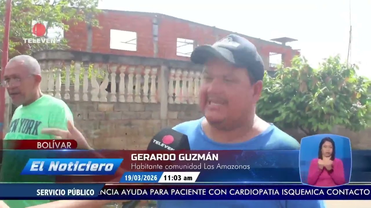 Mil familias afectadas por colapso de aguas residuales en Bolívar - El Noticiero emisión meridiana