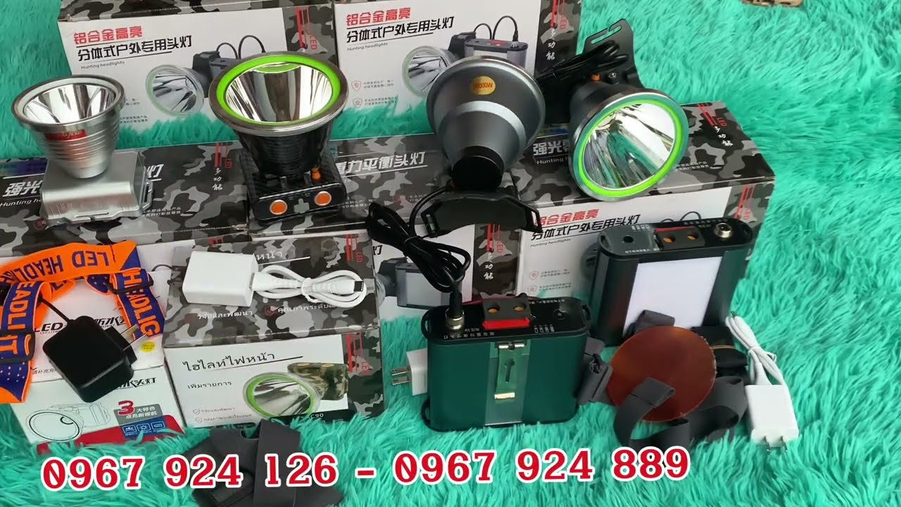 3 Mẫu đèn pin đội đầu siêu sáng FT900,C90,J78 mẫu mới 2026- Pin bền- Gom xa giá Rẻ.