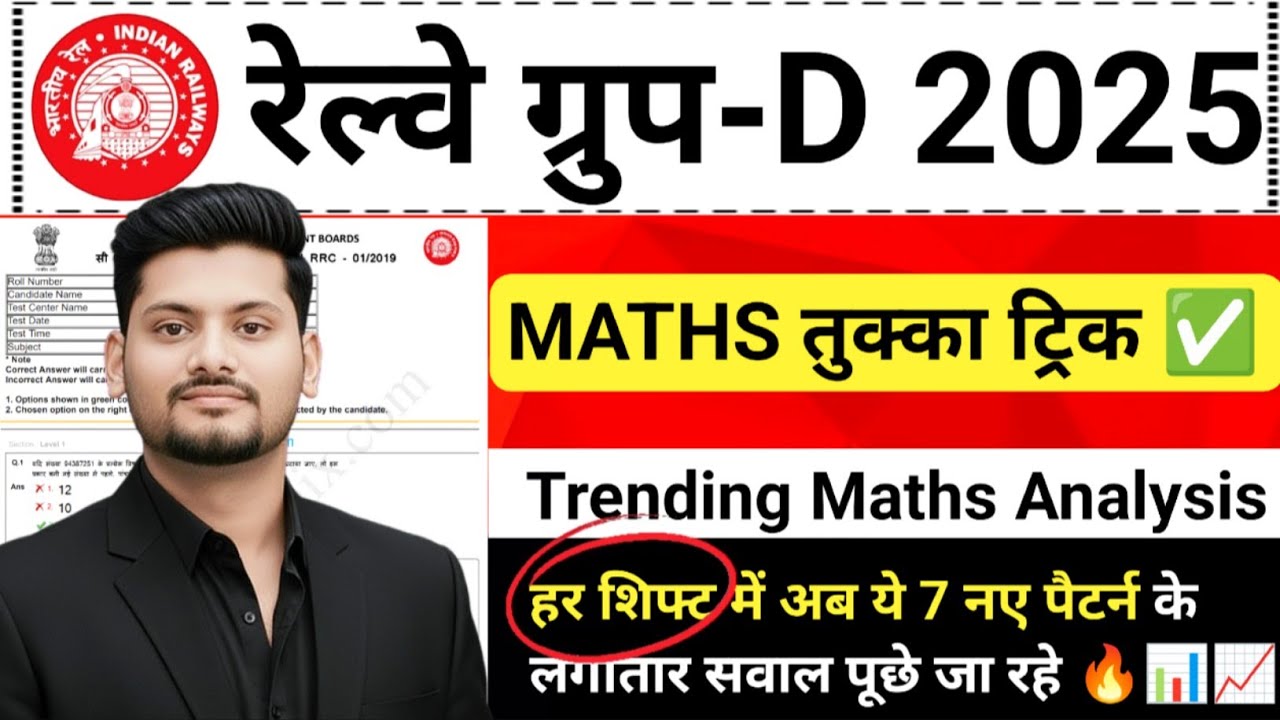 🚨 Railway Group-D 2025 Math Analysis 🔥| All Shift Trending Analysis 😱| 7 New Pattern + Tukka Trick ✅