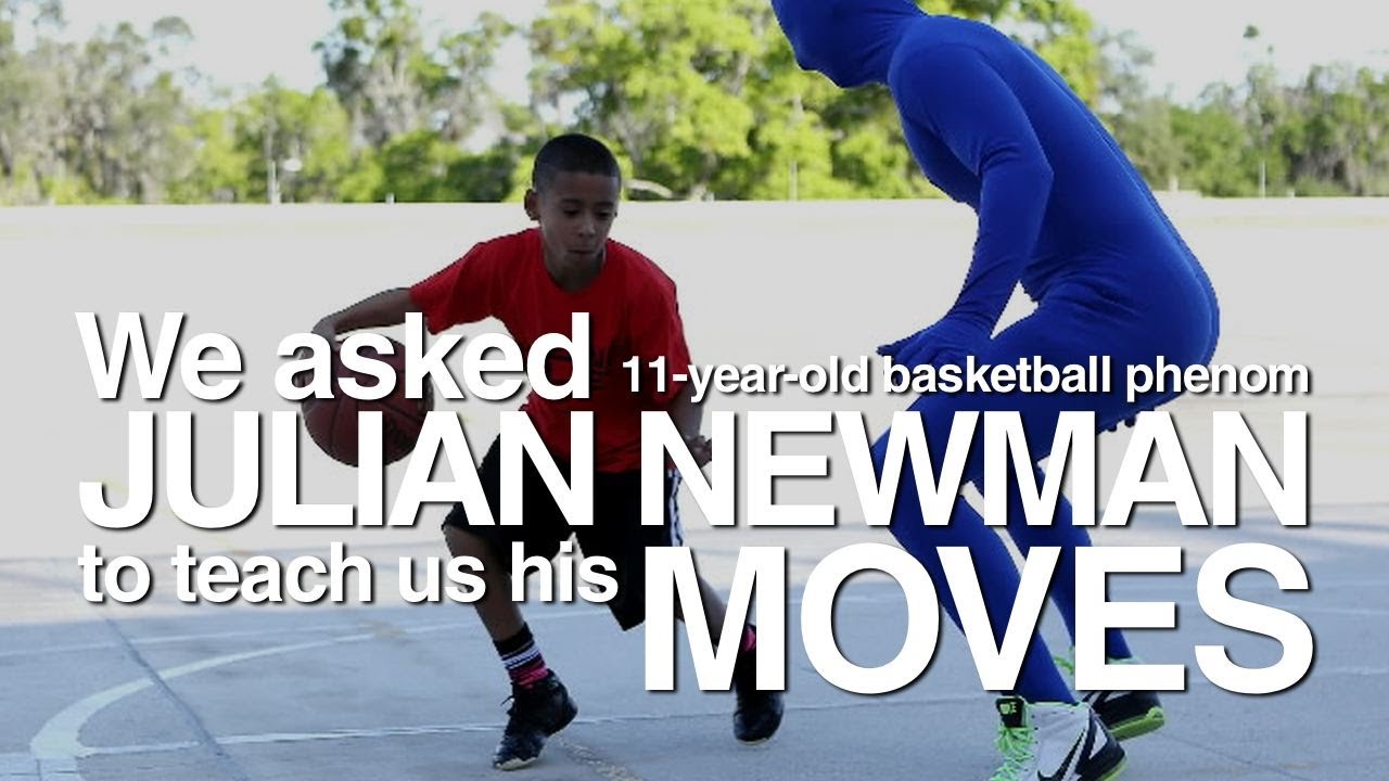 Basketball phenom Julian Newman tries to teach us his moves