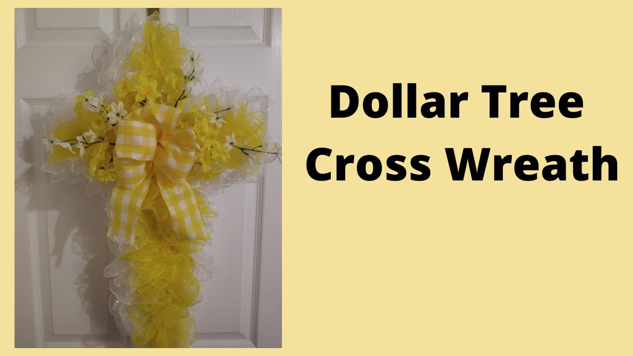 Dollar Tree Cross Wreath