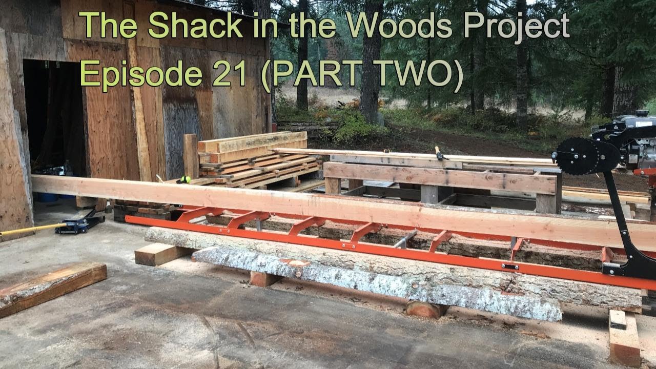 21b (Part Two) Sawing Long Logs on a Short Woodmizer Portable Sawmill