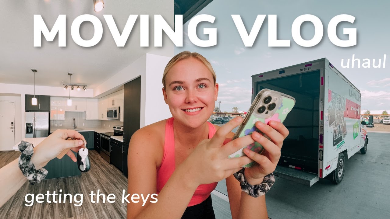MOVING VLOG: getting the keys, loading the uhaul, moving a few things over