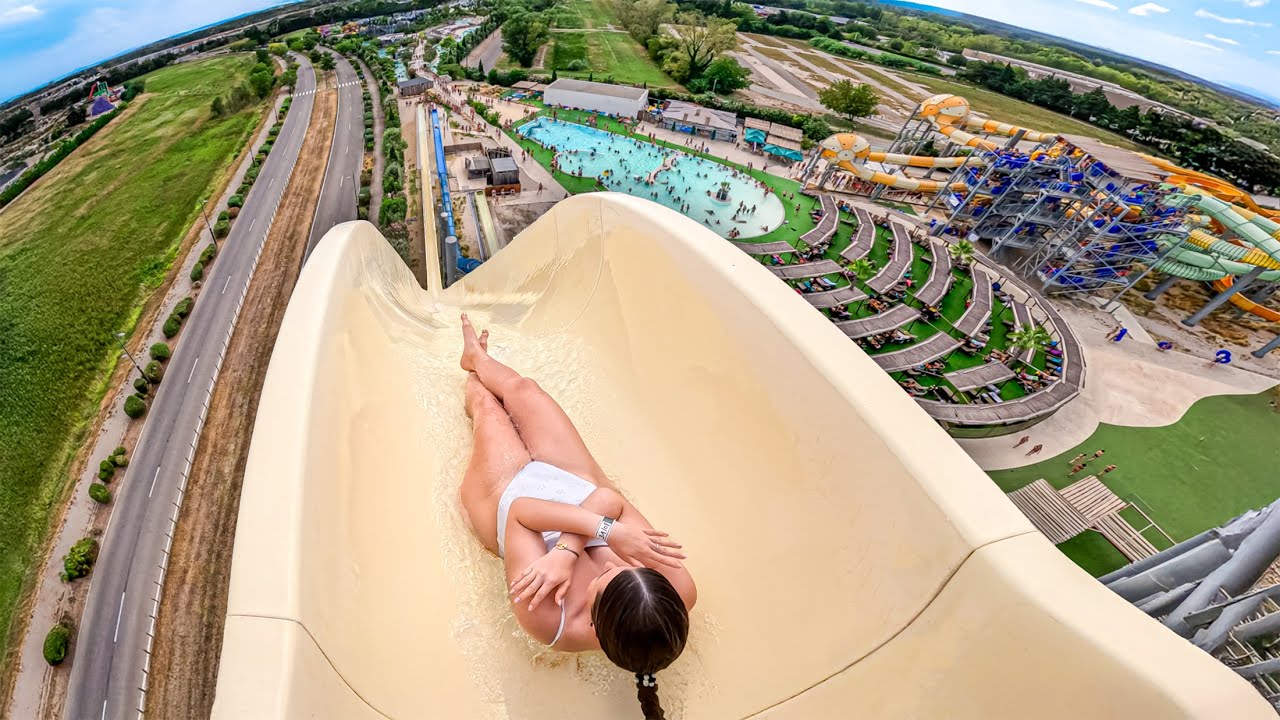 Waterslides at WAVE ISLAND in Monteux, France 🇫🇷