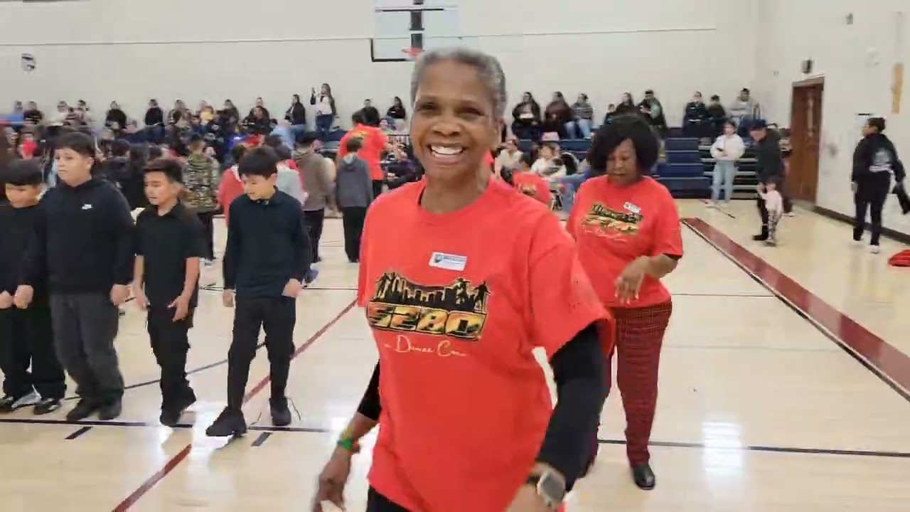 5280 Line Dance Crew Dancing with the school for Black History Month 