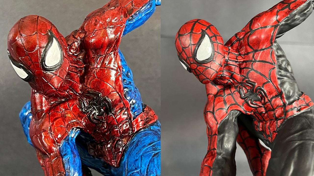 Finishing An Old Spiderman Sculpture