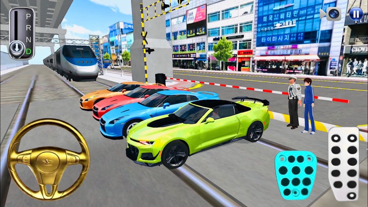New Mercedes & Super cars Vs Train - 3D Driving Class Android Gameplay 2026 - Car Simulation