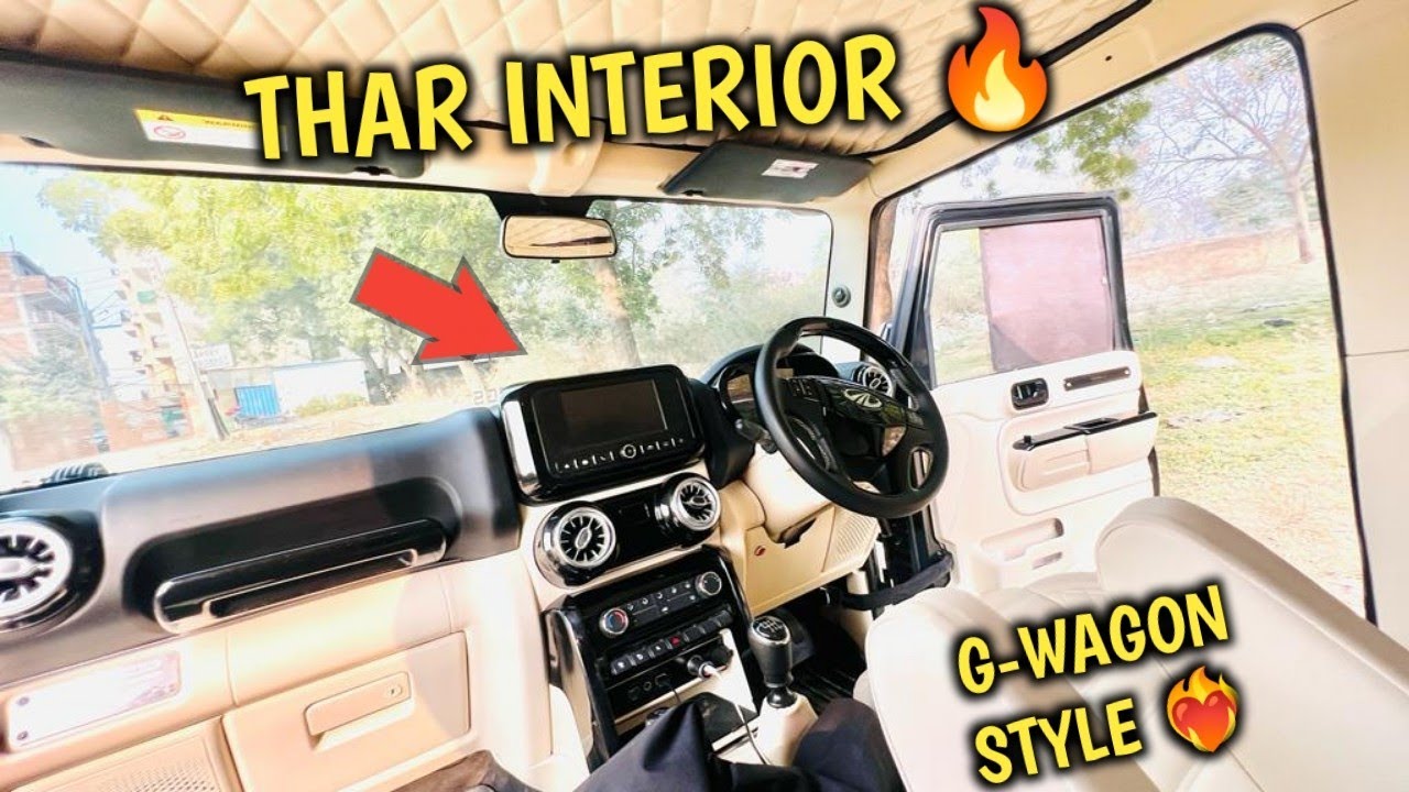 MY THAR GOT G-WAGON INTERIOR 😍 2023 THAR MODIFICATION ✅ NEW THAR INTERIOR MODIFIED❗ Thar Modified 😨