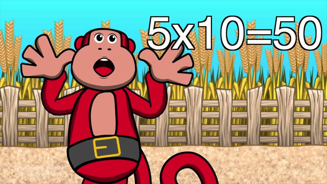 Aprende La Tabla del 5 con El Mono S&iacute;labo. Tablas de Multiplicar. Video Educativo