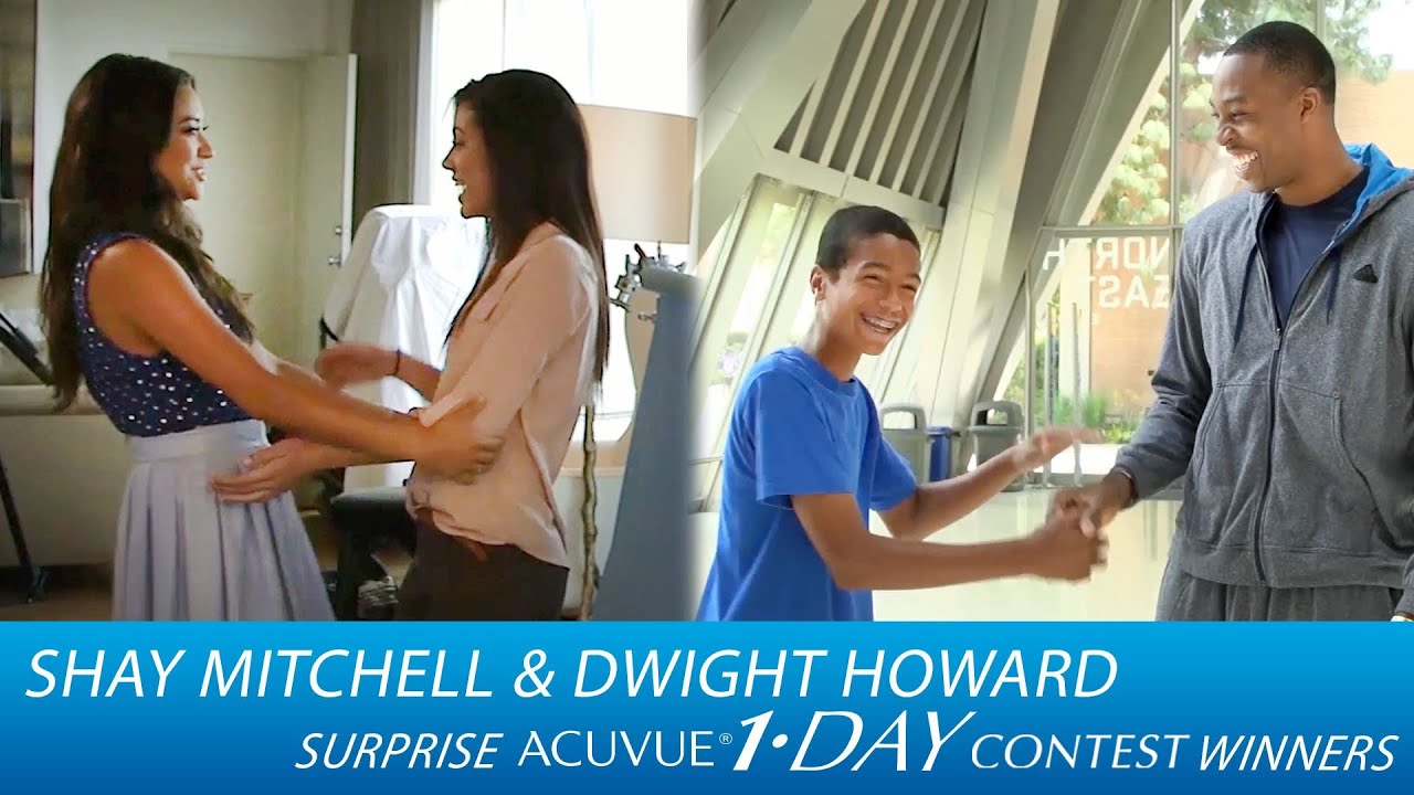 Shay Mitchell & Dwight Howard Surprise 2013 ACUVUE® 1-DAY Contest Winners!