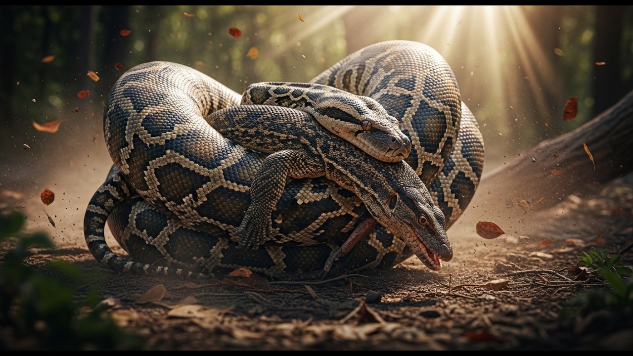 Rave Heroes Rescue Monitor Lizard from Giant Python Attack || Best Animal Rescue Story
