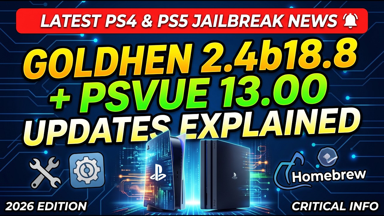 PS4/PS5 Jailbreak News: GoldHEN 2.4B18.8, PSVue 13.00 Exploit & More!