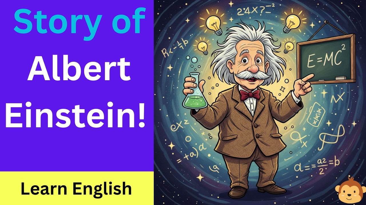 Learn English Through Albert Einstein’s Life 🧠✨ | Inspiring Story | Read & Listen 🎧📘