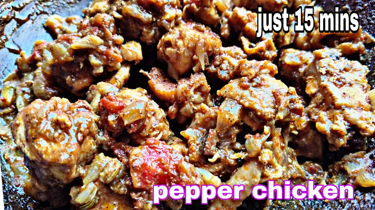 ரசம் சாதமா இப்படி சிக்கன் வறுத்து கடுங்🥰/chicken recipe#chicken fry#pepper fry chicken