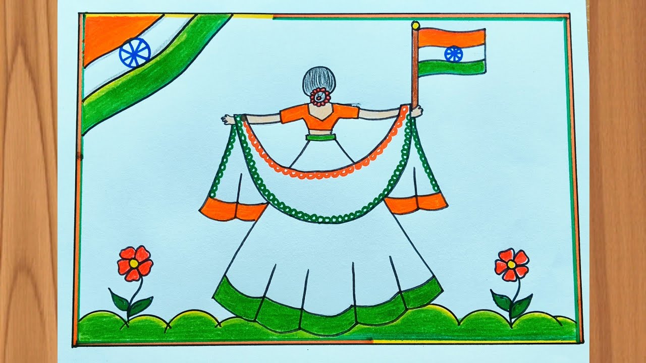 Republic Day Drawing |26 January SpecialDrawing | Easy Pencil & Colour Drawing |Lavi ArtsChitra