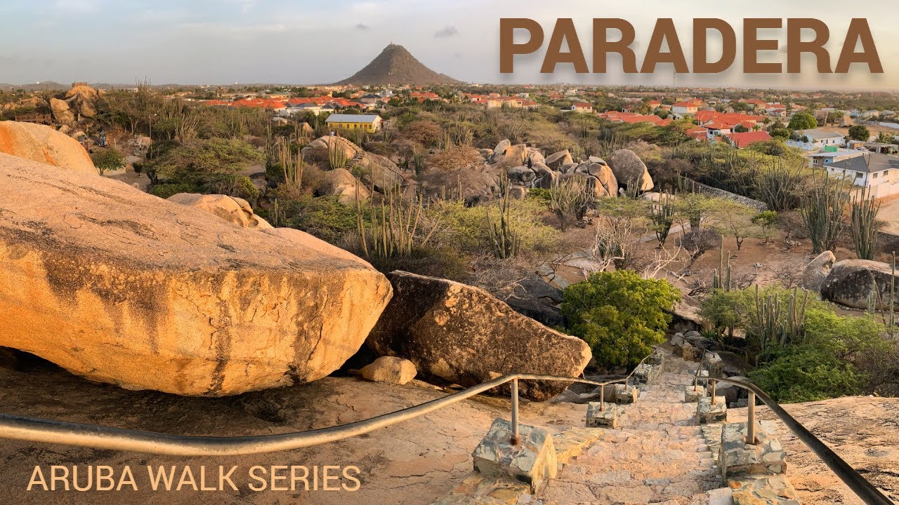 Walking from PARADERA to CASIBARI rock formations in ARUBA