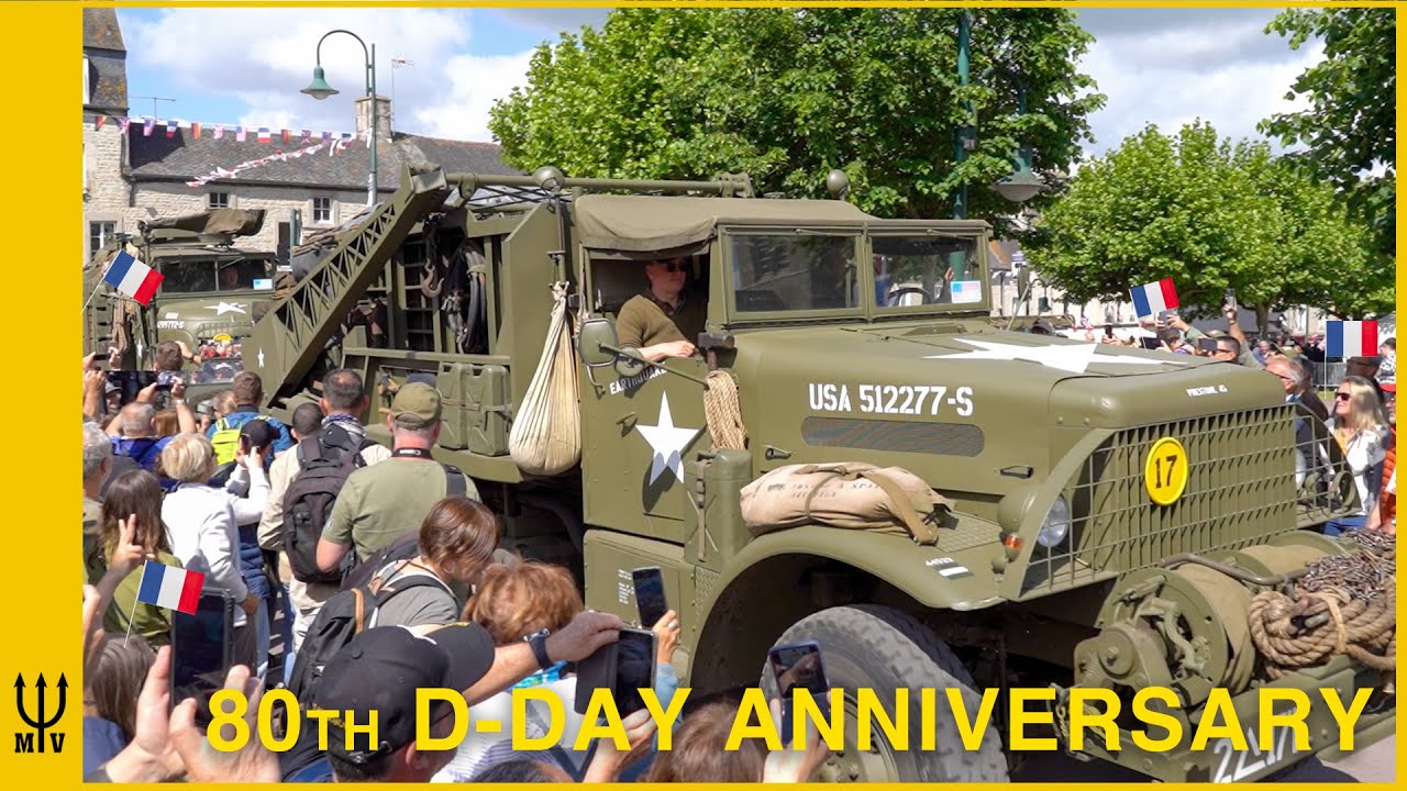 80th D-DAY Huge Parade Normandy WW2 Military Vehicles!