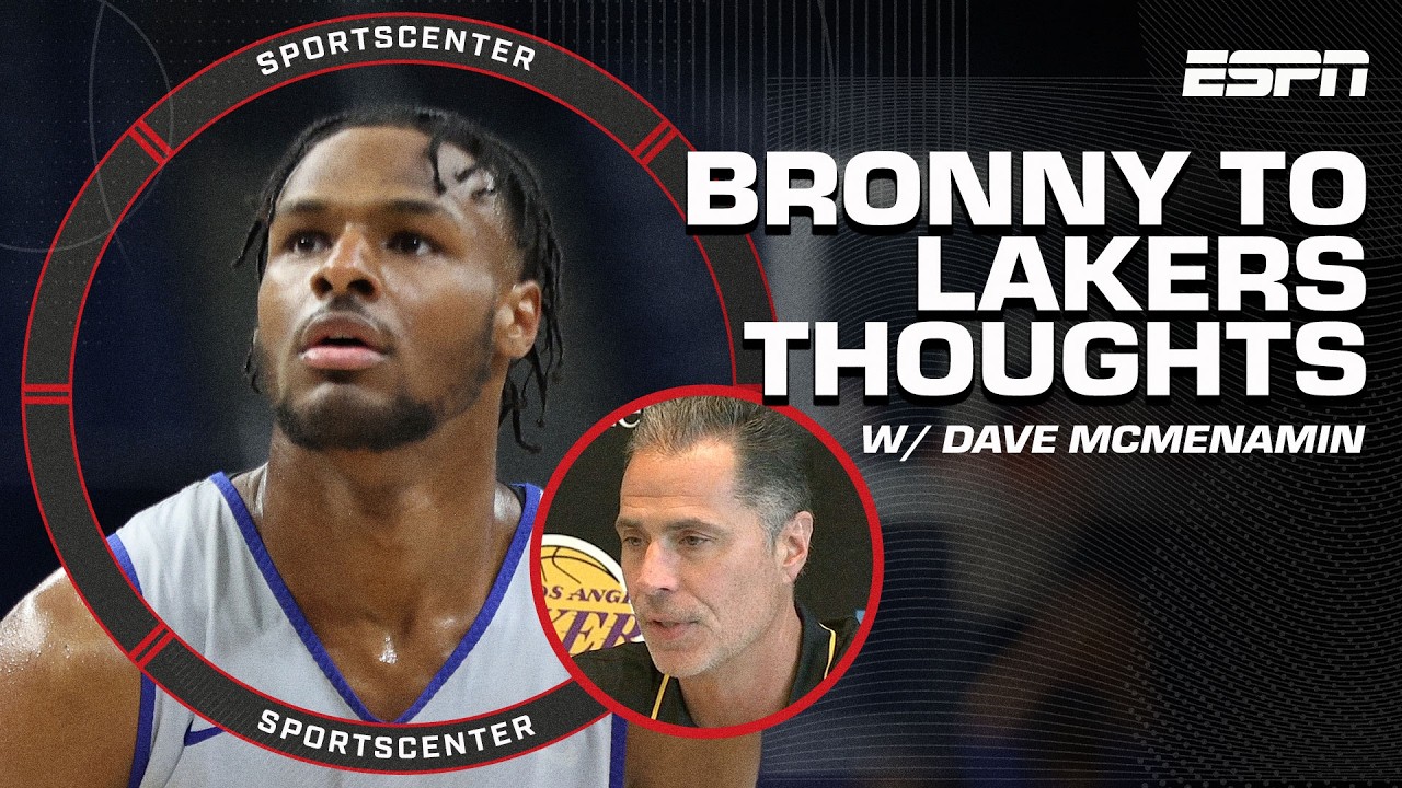 'Bronny James has been around the Lakers FOR YEARS' - Dave McMenamin on No. 55 pick | SportsCenter