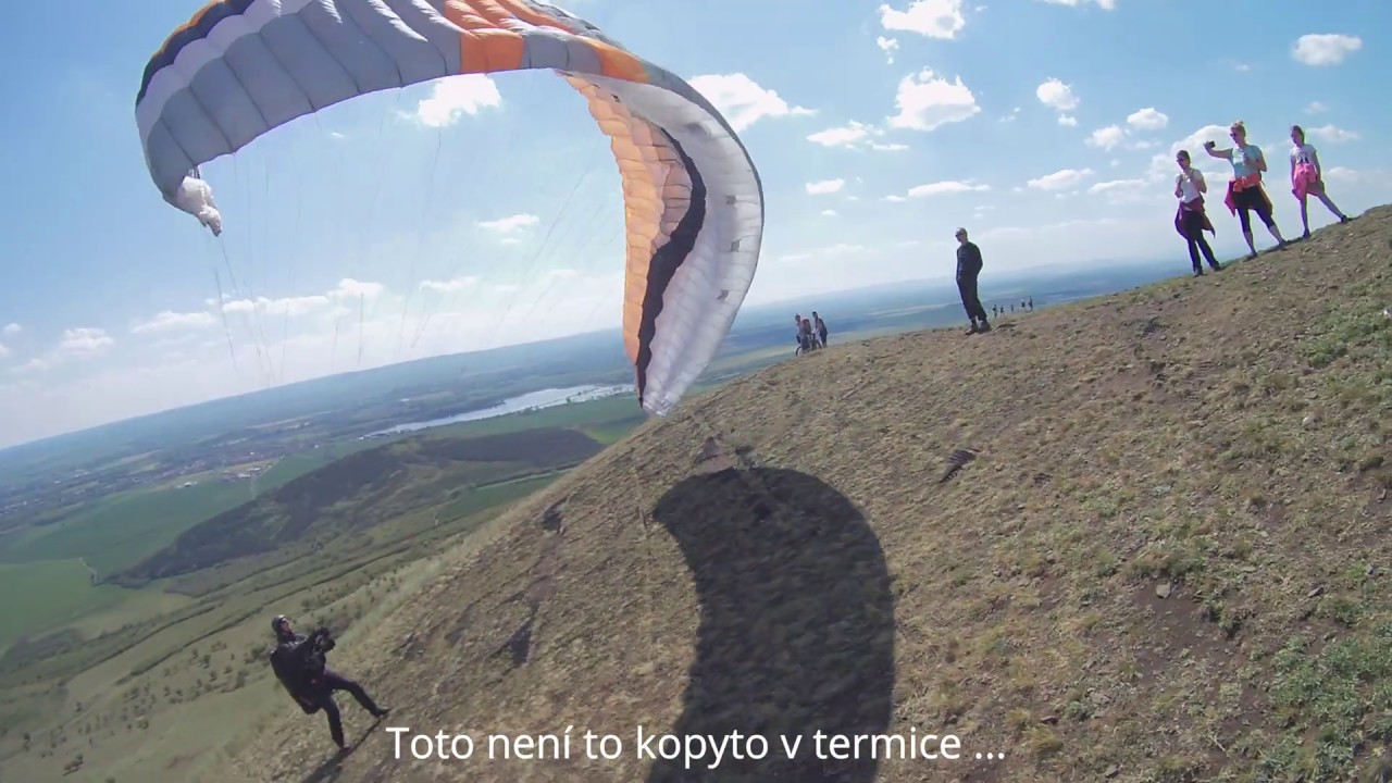 Paragliding - Raná 9. 5. 2020 - Kopyto v termice a tygr na přistání
