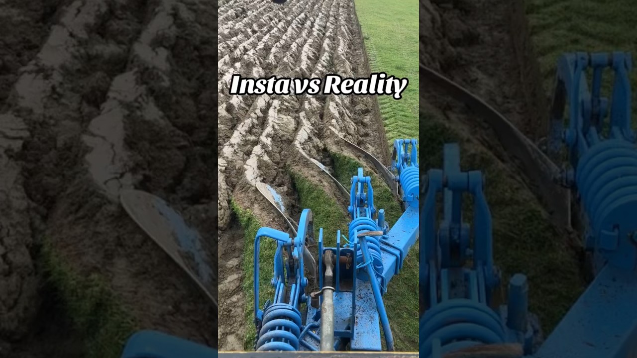 difficult ploughing this year. #farming #ploughing #tractor #notill #regenerativeagriculture #funny