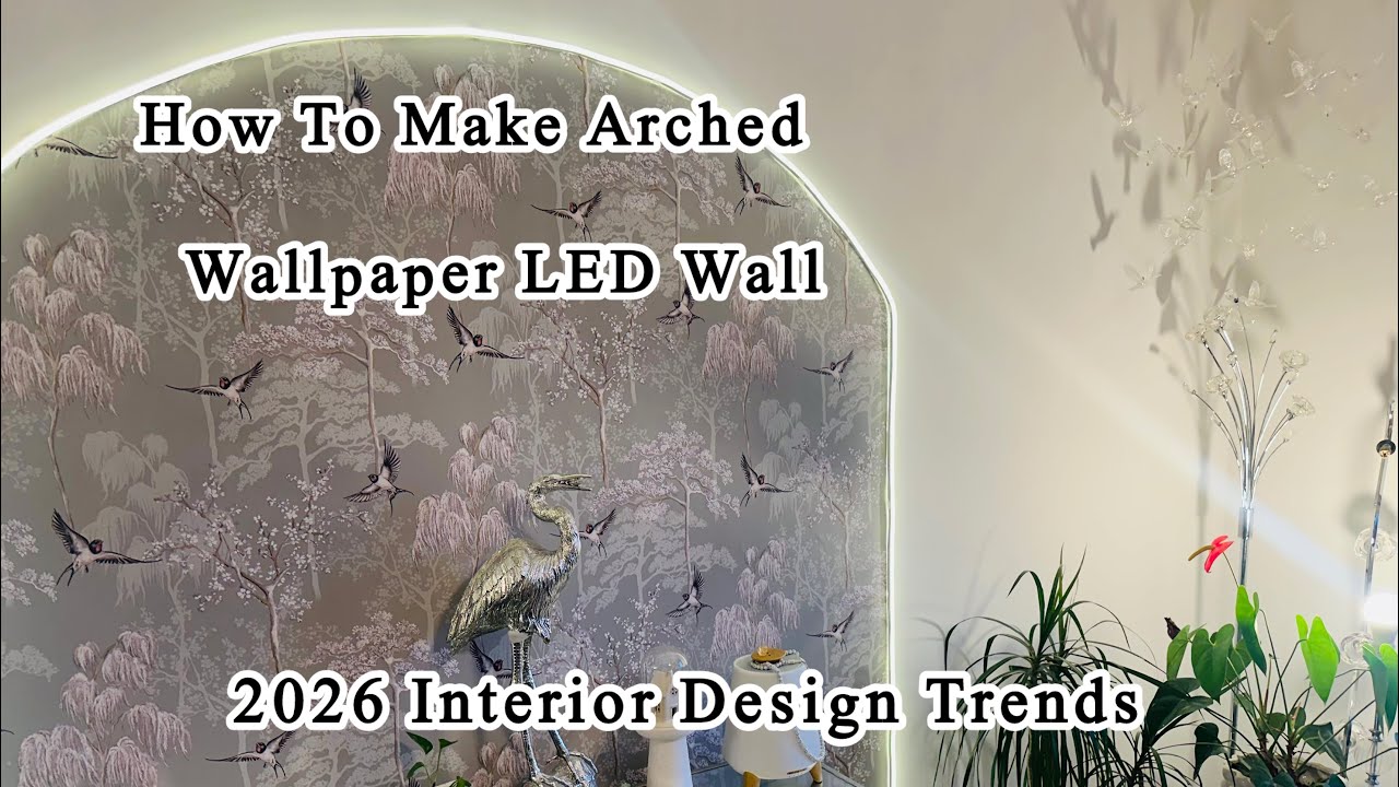 Interior Design Trends 2026 |How To Make LED Arched Wallpaper Wall| Must Watch If Decorating Home