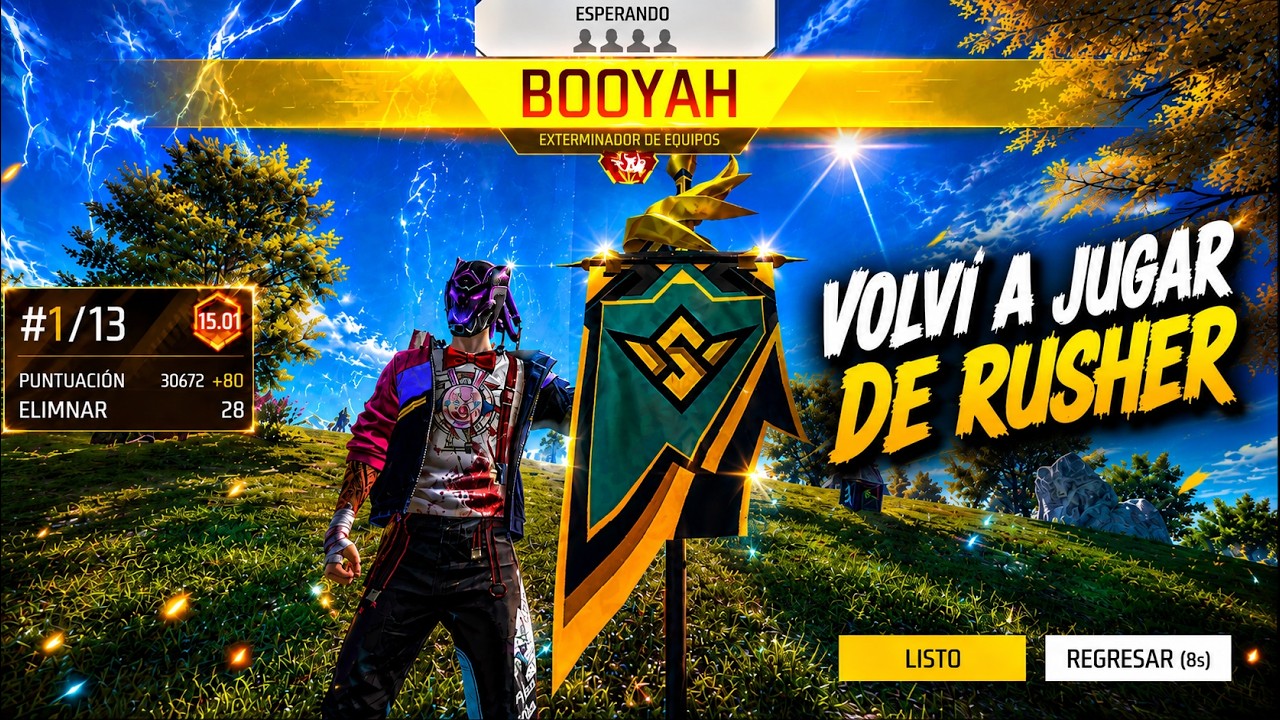 ASI JUEGA UN EX RUSHER PROFESIONAL DE EMULADOR 😰 | DE ORO A TOP GLOBAL #19🔥 | FREE FIRE ☠️