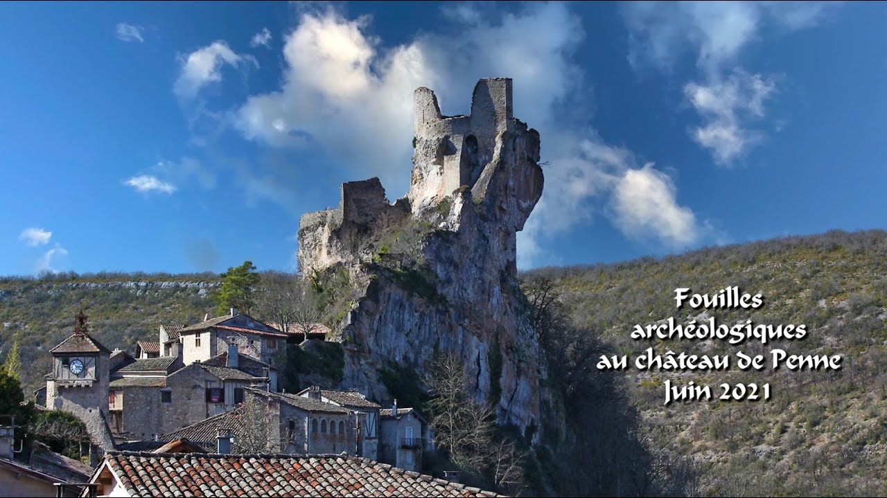 Fouilles archéologiques au château de Penne en Albigeois, en 2021