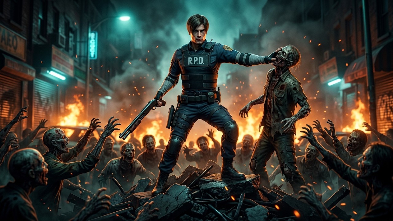 Batalla extrema RE2 cl&aacute;sico | Leon Nvl 1