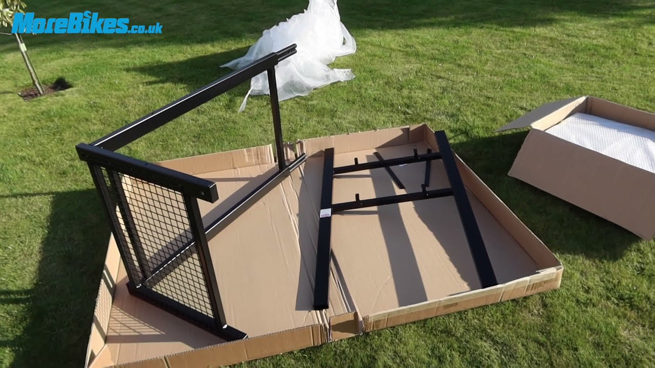 Unboxing! The floor standing motorcycle helmet and gear stand from Biker Tidy