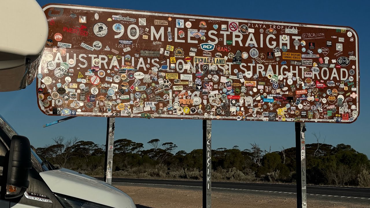 Day 4 driving Perth to Melbourne - Lucky bay, Eyre Hwy, 90 mile straight road, Caiguna motel