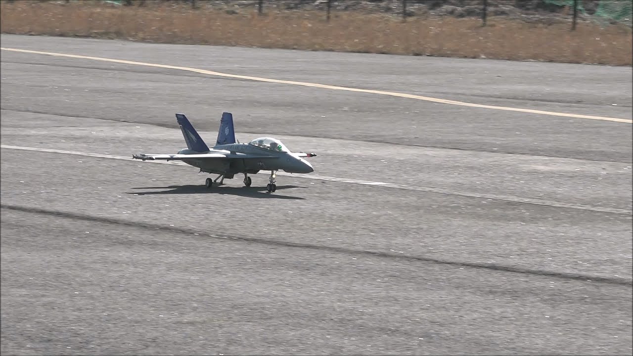 FMS F18  80mm EDF JET Landing Compilation