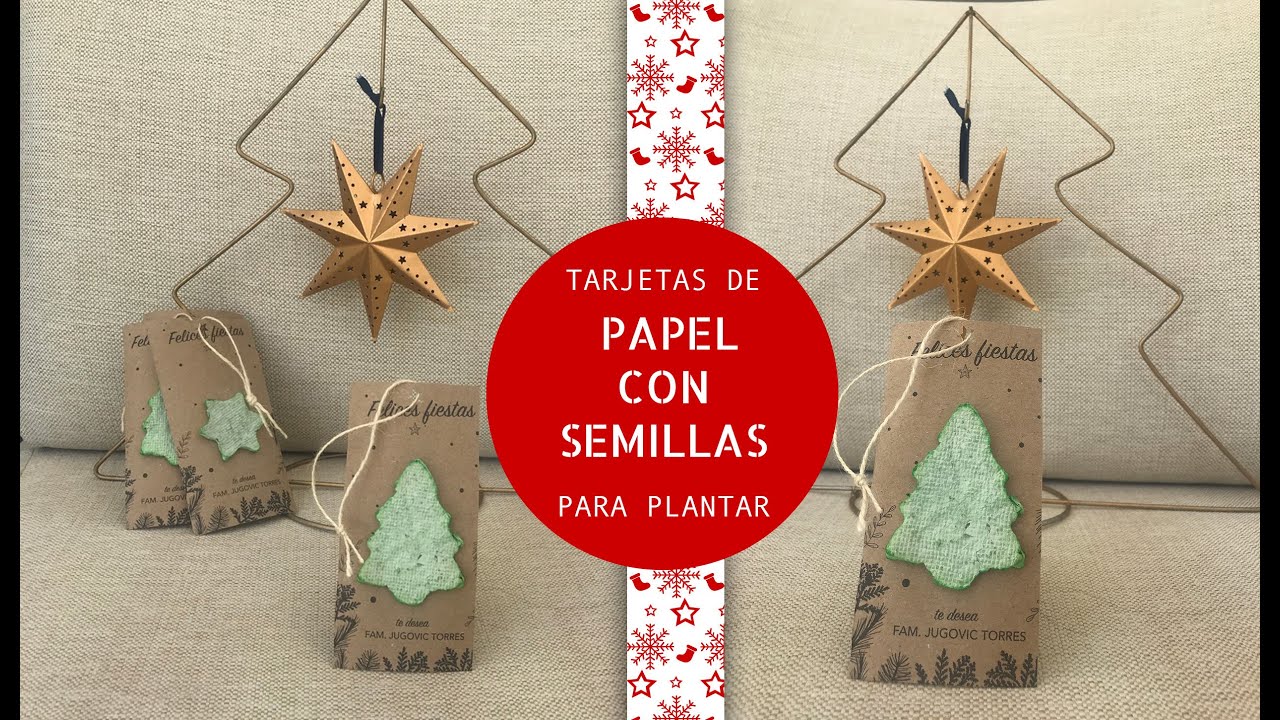 Tutorial para hacer tarjetas de papel reciclado con semillas para plantar