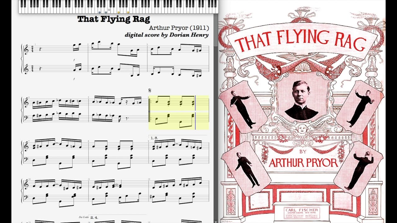 The Flying Rag by Arthur Pryor (1911, Ragtime piano)