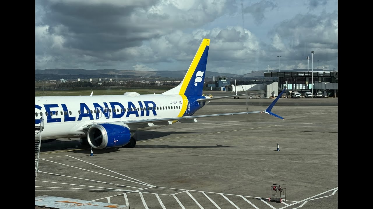 TRIP REPORT | ICELANDAIR BOEING 737 8 MAX - GLASGOW TO REYKJAVIK 4K