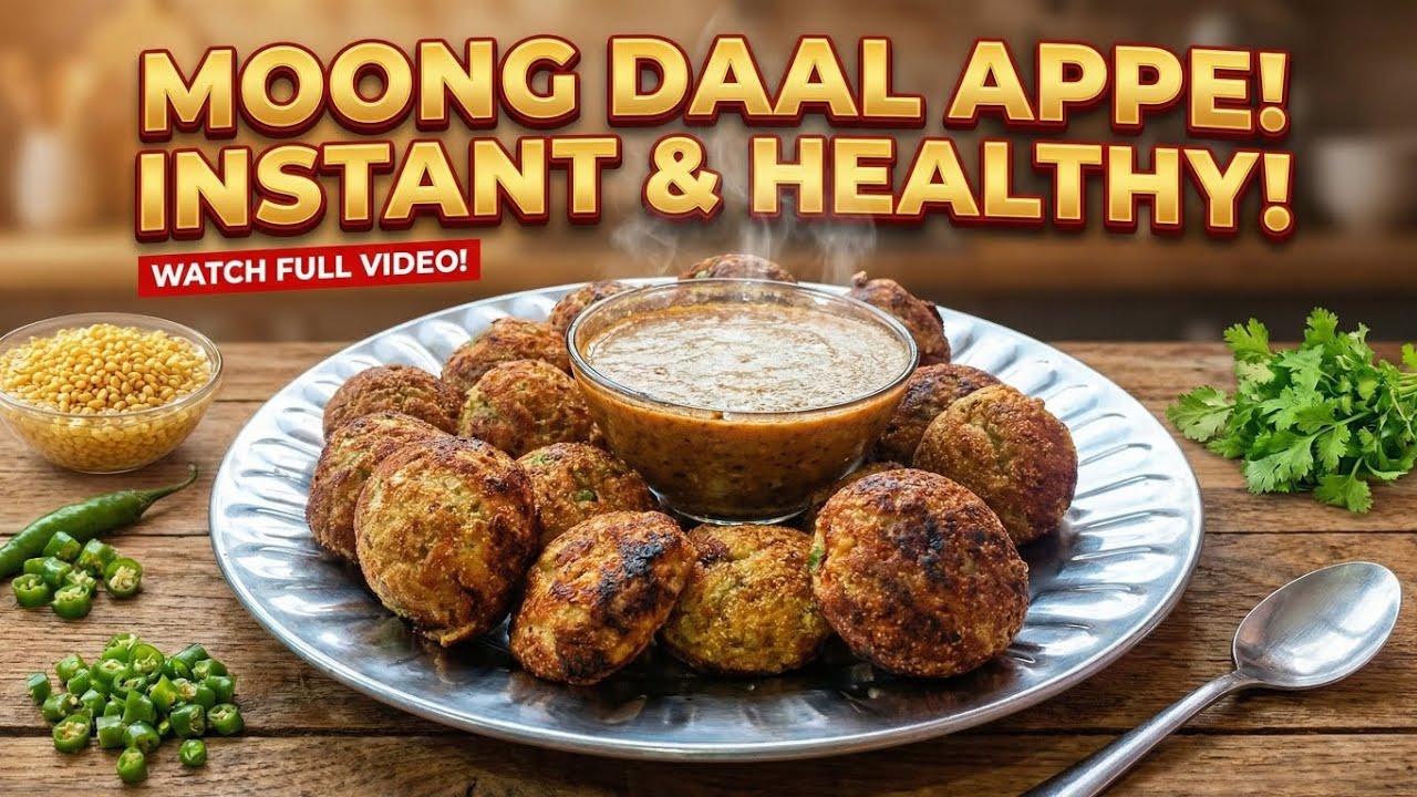 You Won't Believe How Good These Moong Dal Appe Are! 😍 (Must Try!) 