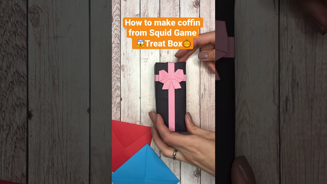 How to make coffin box Squid Game DIY Origami Gift Box🎁 #squidgame #origami #diy #halloween #fyp
