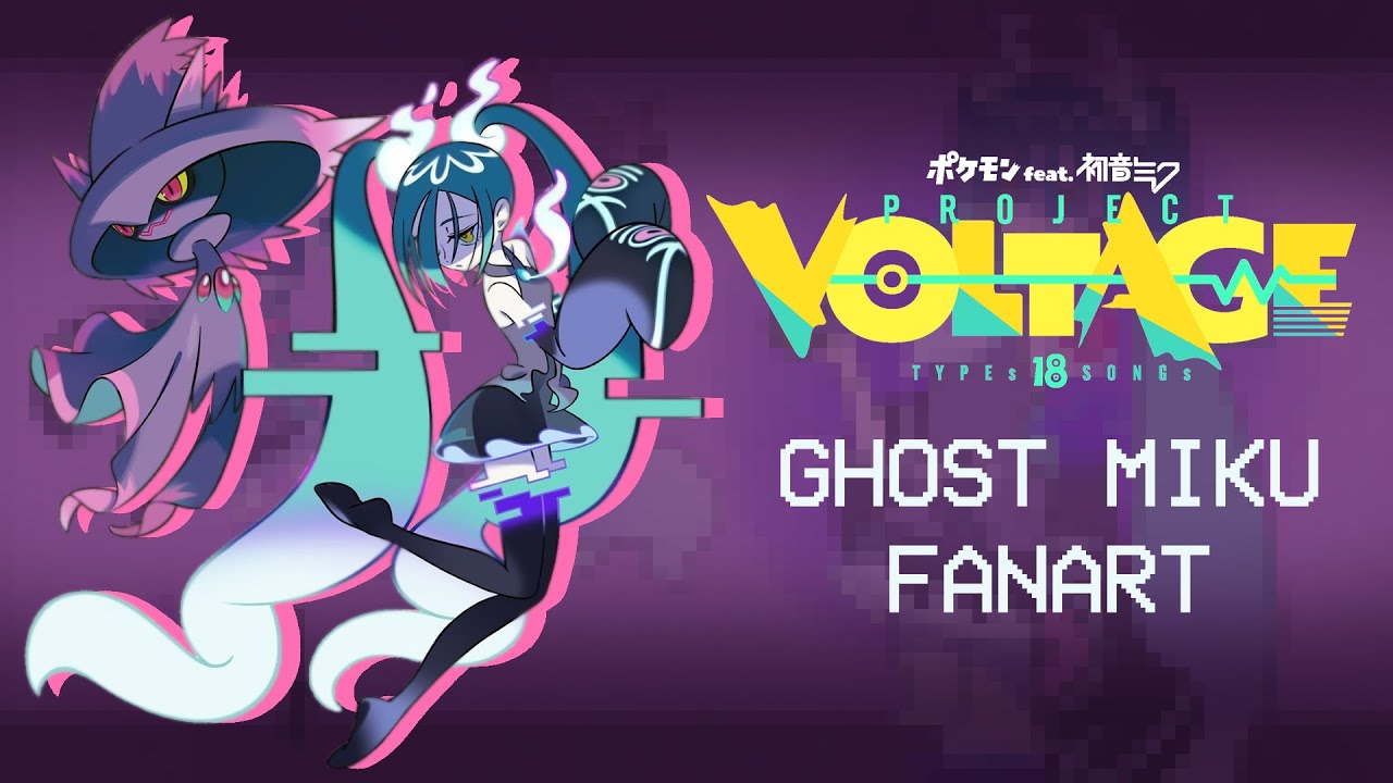 Ghost Type Hatsune Miku - Pok&eacute;mon: Project Voltage | Fanart
