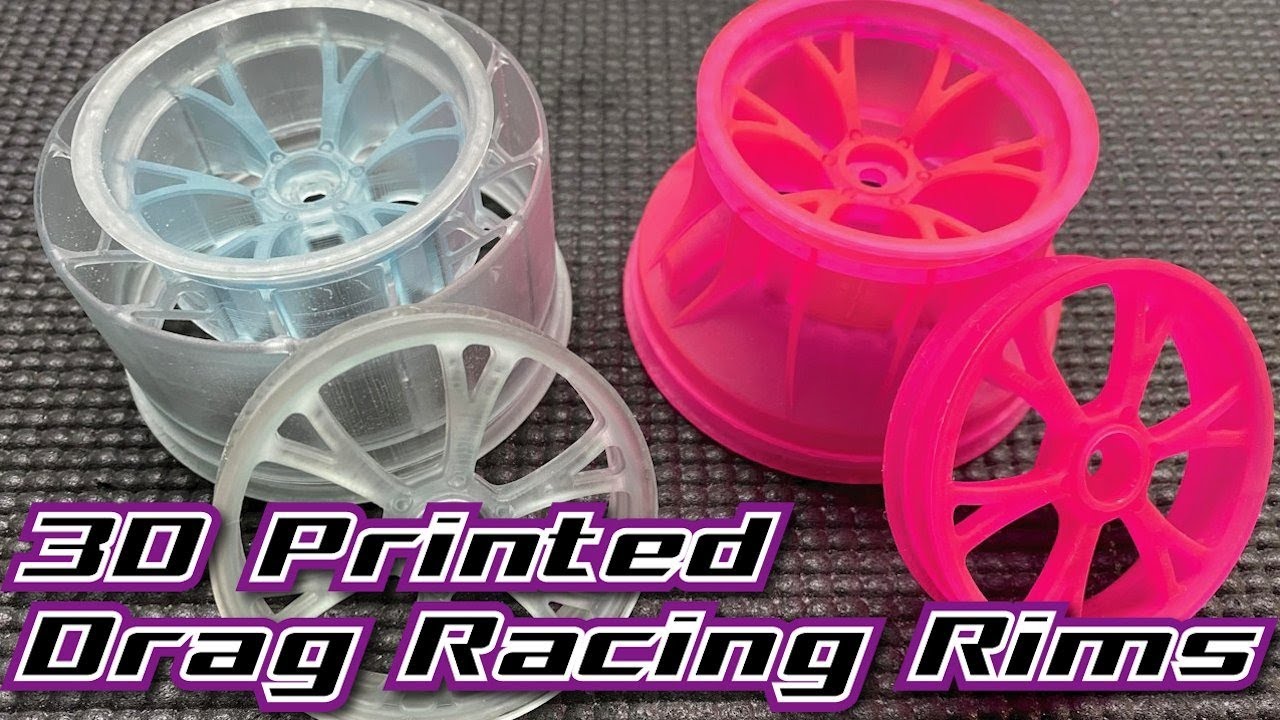 R/C Drag Racing 3D Printed Rear Rims & Fluorescent Color Prints!!