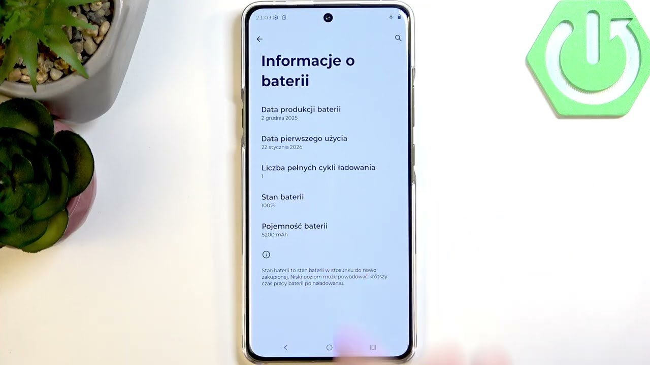 MOTOROLA Signature – Jak sprawdzić wykorzystanie i stan baterii