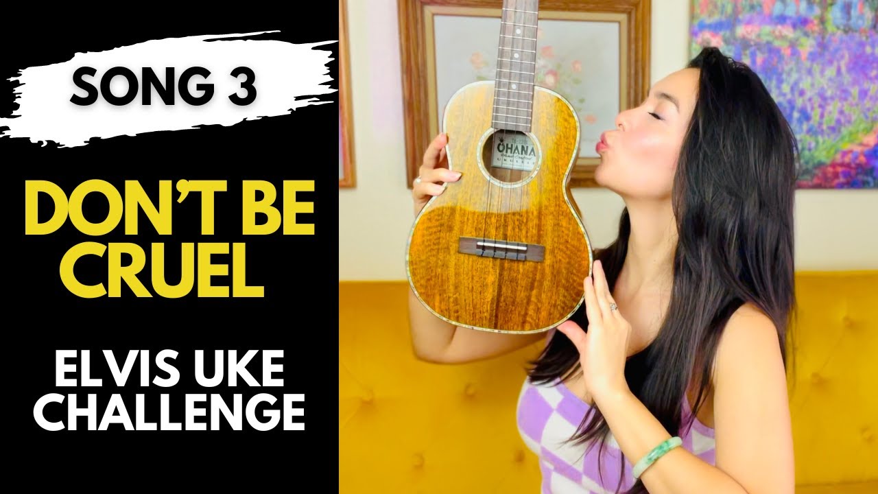 Elvis Presley Uke Challenge! Don't Be Cruel Ukulele Tutorial - Song 3 of 10